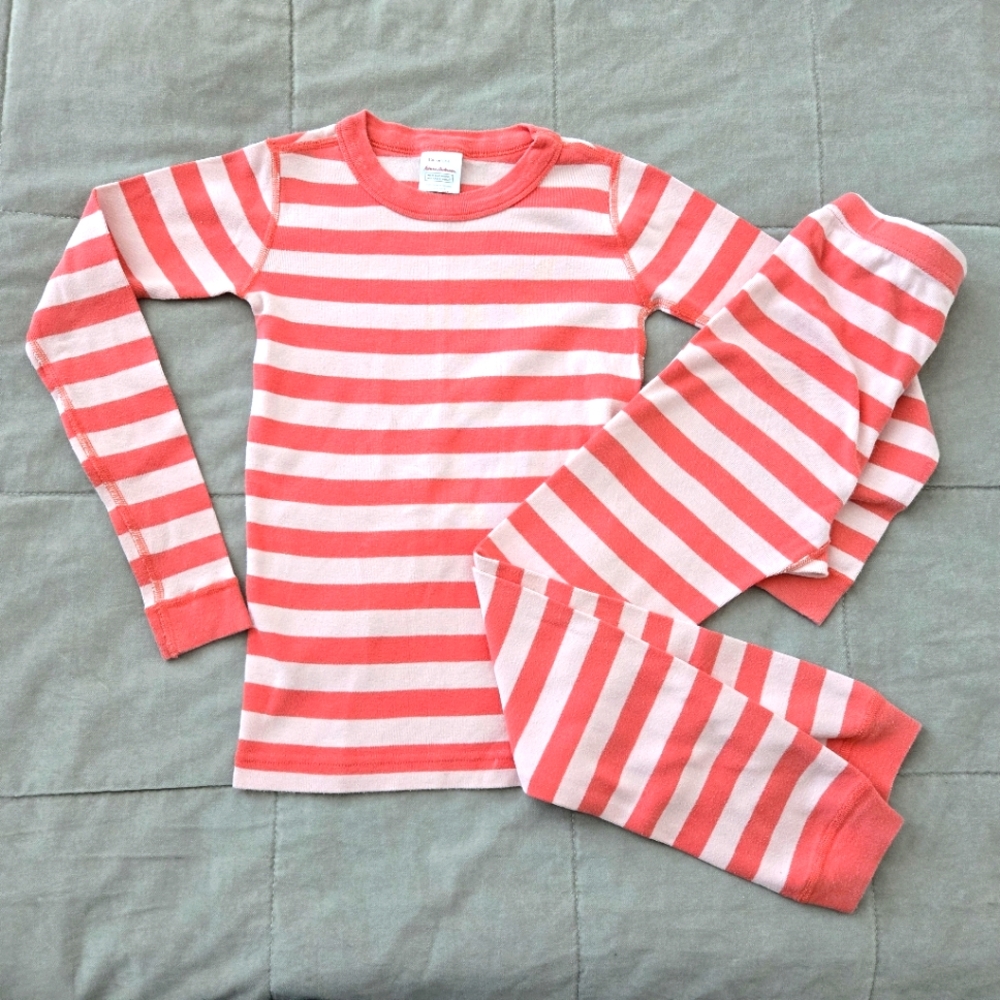 Hanna Anderson Striped Long John Pajama Set